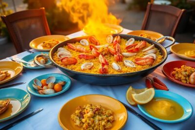 paella de marisco que deberia llevar y que suele sobrar Paellas en España