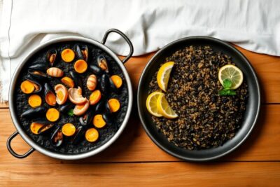paella negra diferencias entre arroz negro y tinta por encima Paellas en España