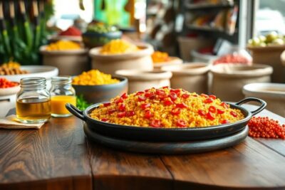 azafran o colorante como se nota Paellas en España