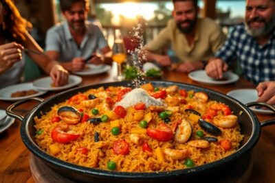la sal en la paella como detectar un arroz plano Paellas en España